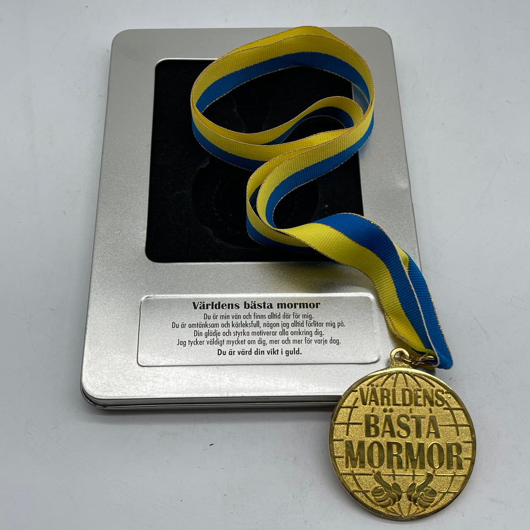 Medaljong Världens Bästa Mormor i Metall