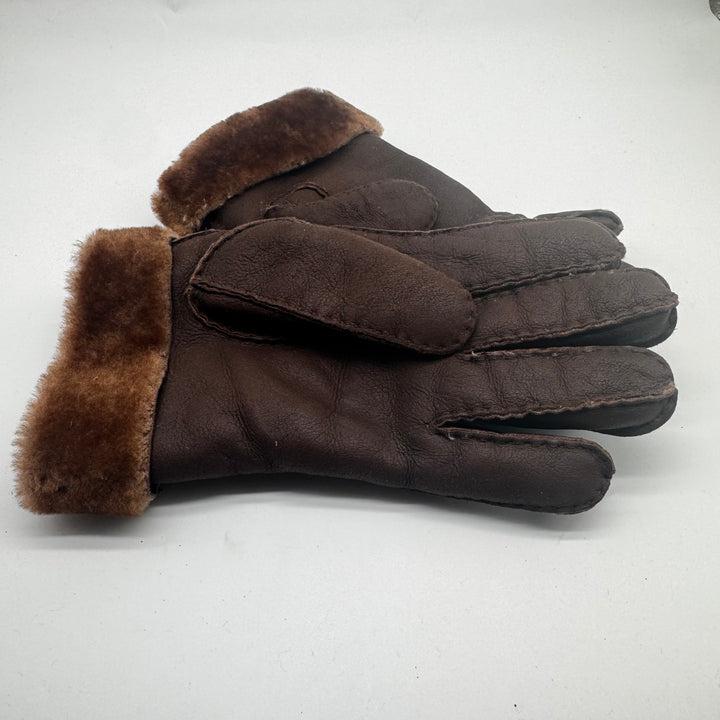 Eleganta läderhandskar med fuskpälskant