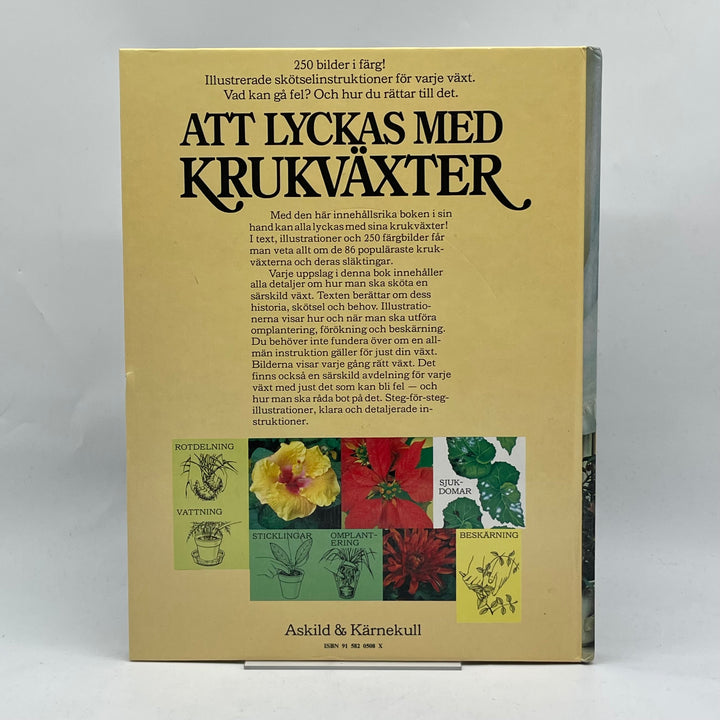 Bok om krukväxter med färgbilder
