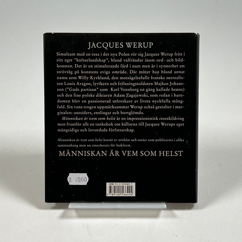 Jacques Werup "Människan Är Vem Som Helst" Bok - Homy Secondhand Online