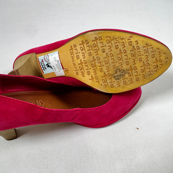 Rosa sammetspumpar retro Tamaris storlek 41