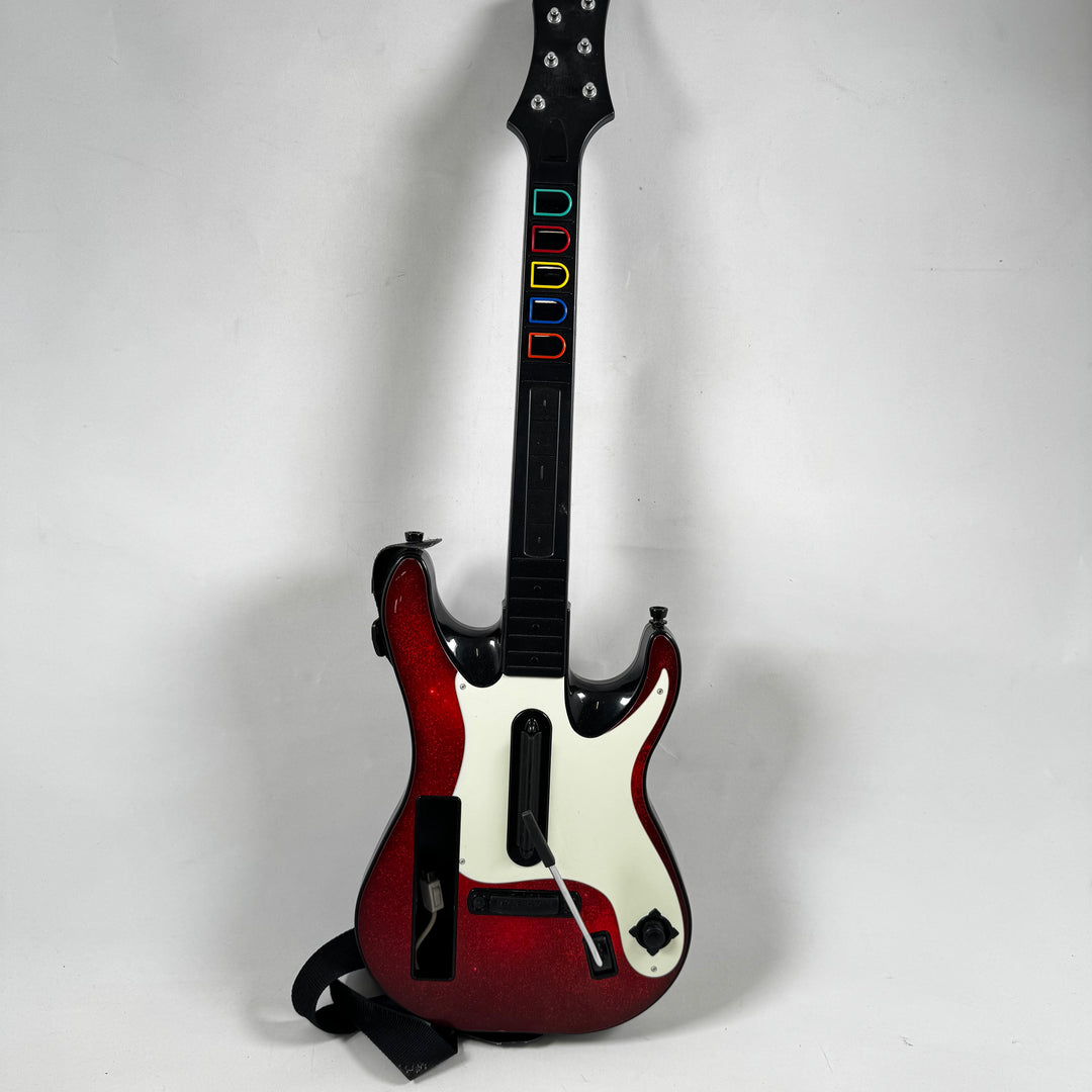 Retro Elektronisk Gitarr i Röd och Vit