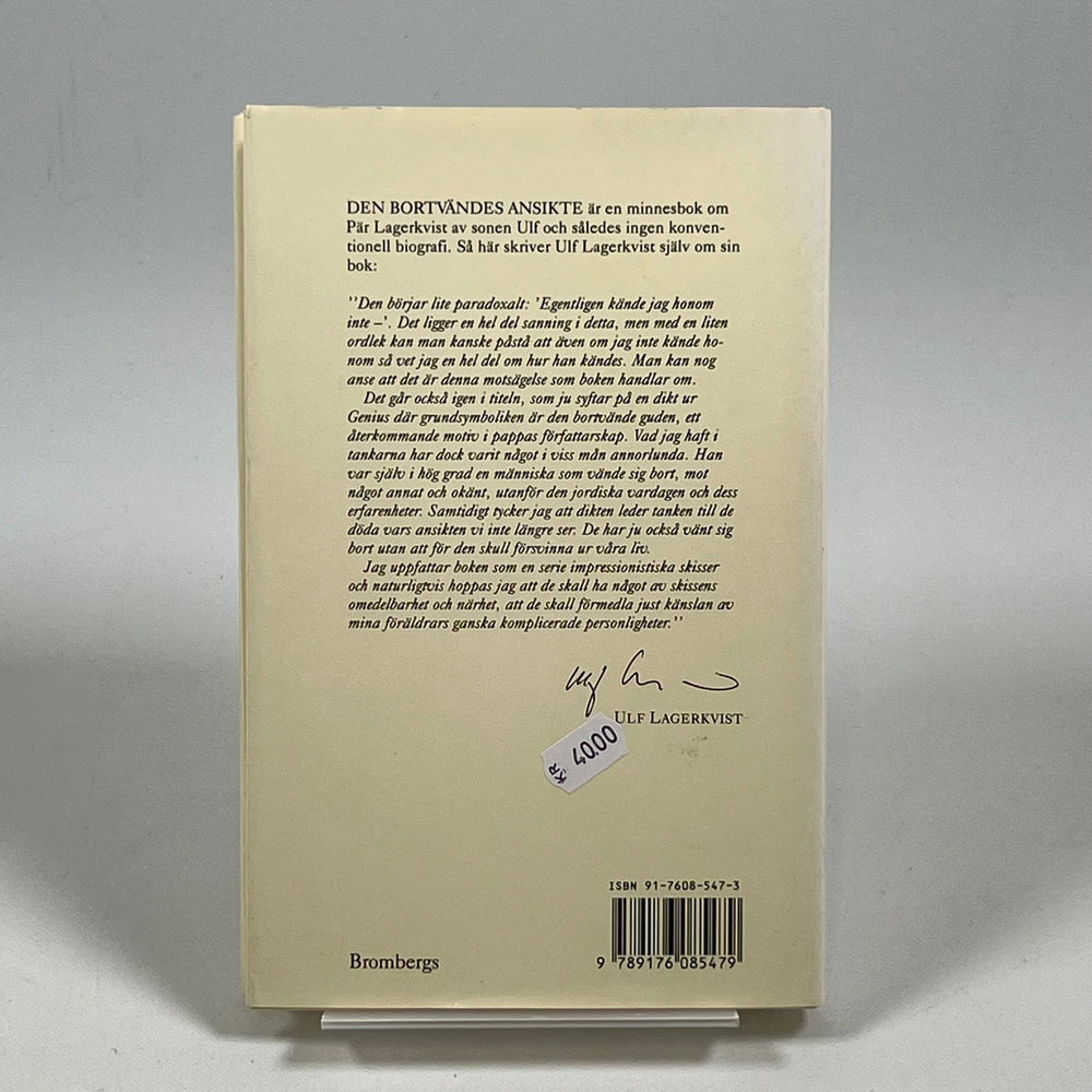 Klassisk Minnesbok av Ulf Lagerkvist - Den bortvändes ansikte - Homy Secondhand Online