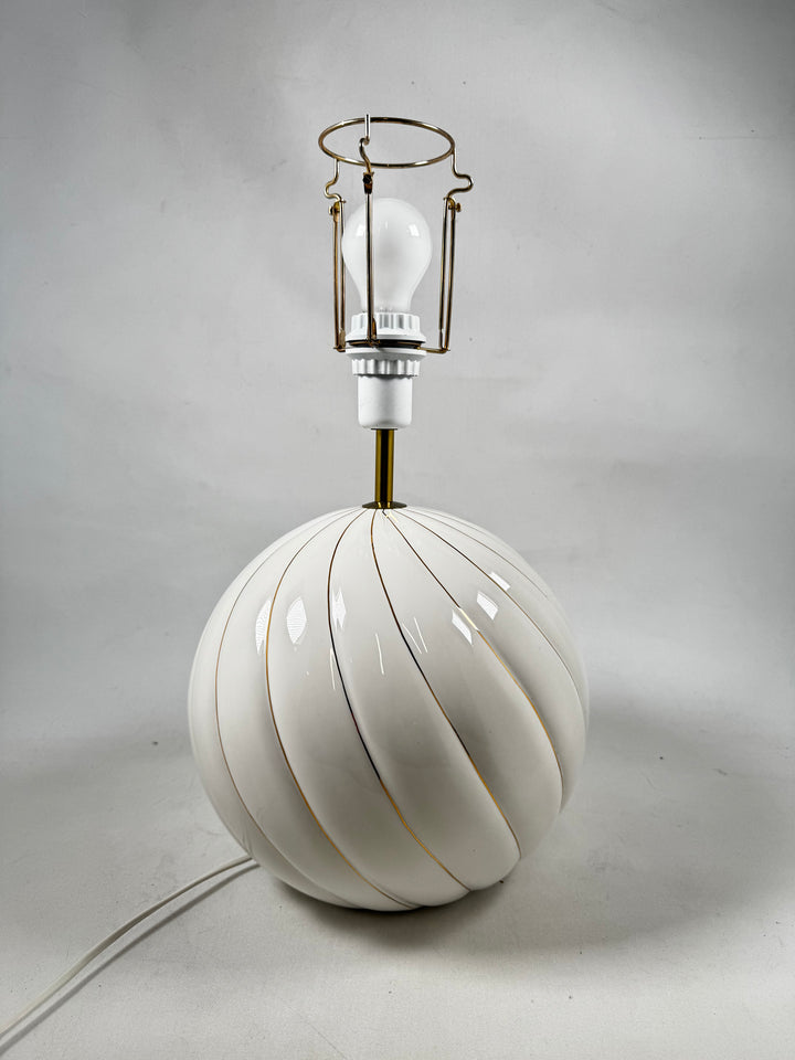 Retroinspirerad Bordslampa med Pärlemorbas