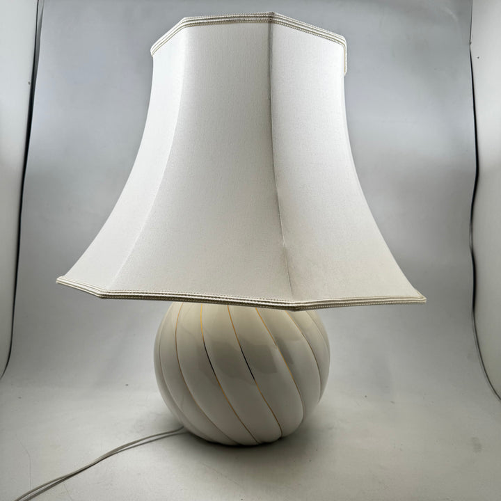 Retroinspirerad Bordslampa med Pärlemorbas