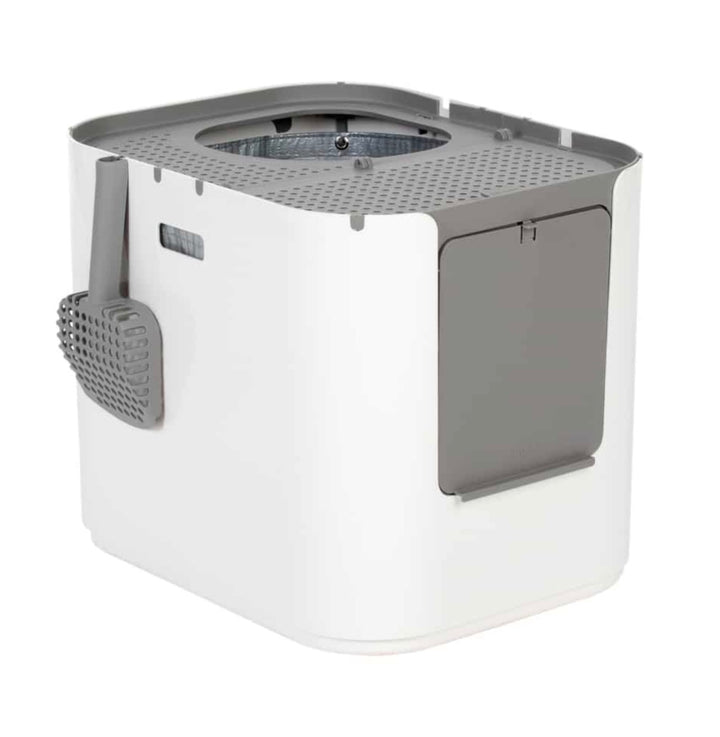 Ny modkat XL vit modern kattlåda med spade