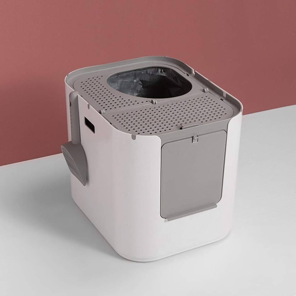 Ny modkat XL vit modern kattlåda med spade
