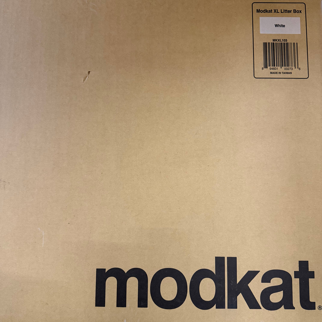Ny modkat XL vit modern kattlåda med spade