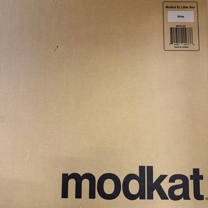 Ny modkat XL vit modern kattlåda med spade