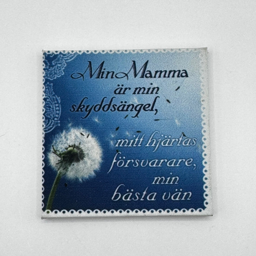 Magnet Minne Mamma Ängelmotif Blå