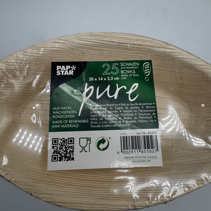 Miljövänliga Palmbladsskålar från Papstar Pure