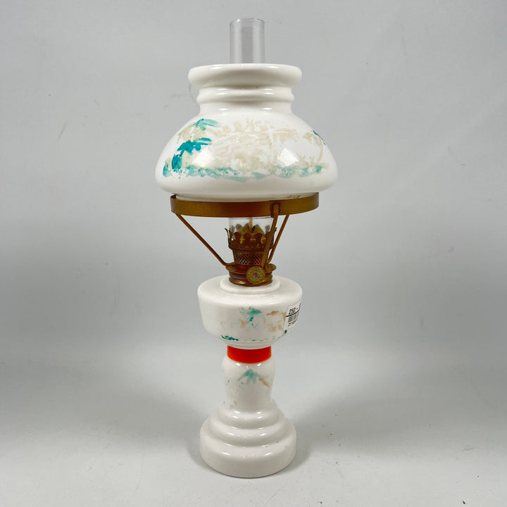 Retro Vit och Turkos Bordlampa 34cm - Homy Secondhand Online