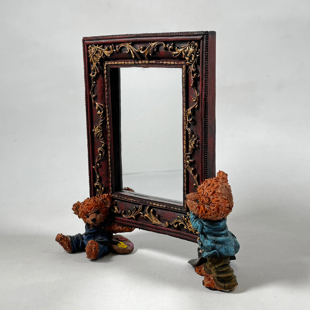 Unik barock spegel med mahognyfinish