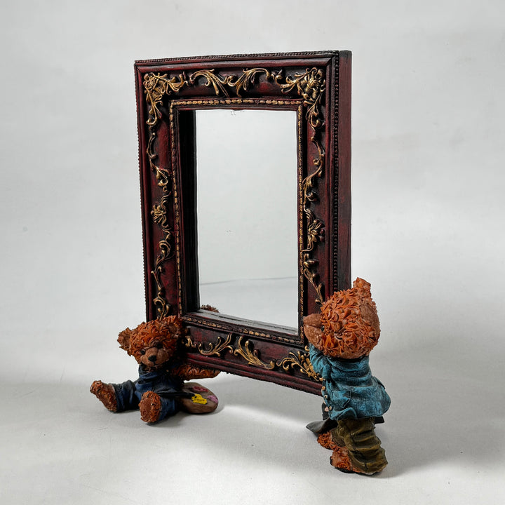Unik barock spegel med mahognyfinish