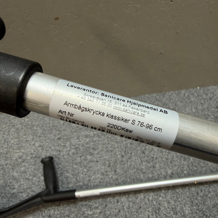 Sanicare klassiska justerbara armbågskryckor aluminium