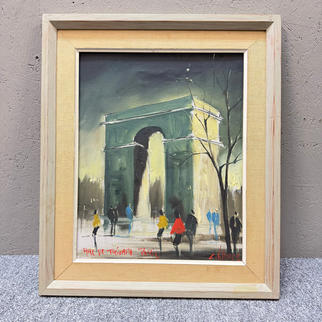 Retro tavla Arc de Triomphe i träram