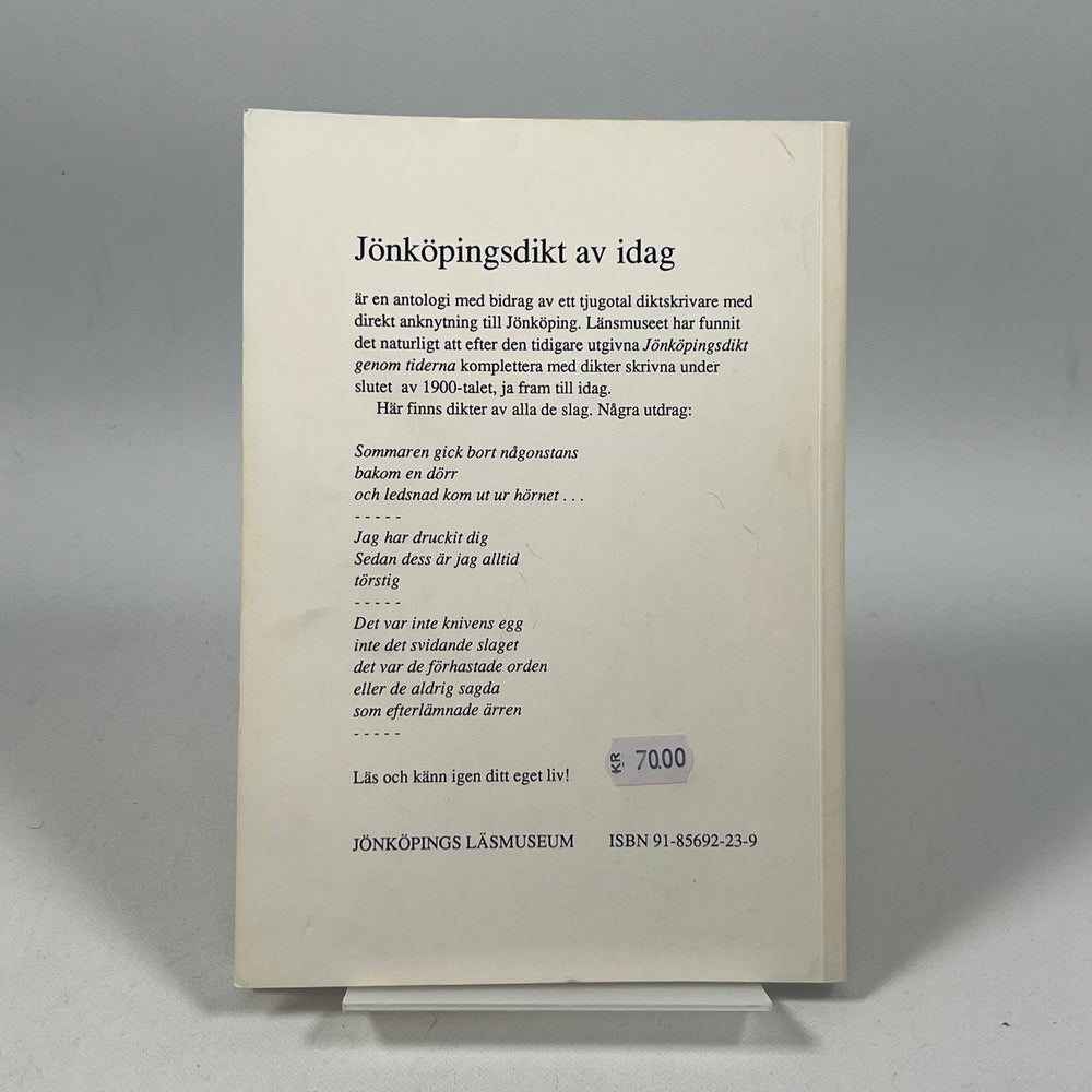 Jönköpingsdikter - Konst i Naturmiljö Bok - Homy Secondhand Online