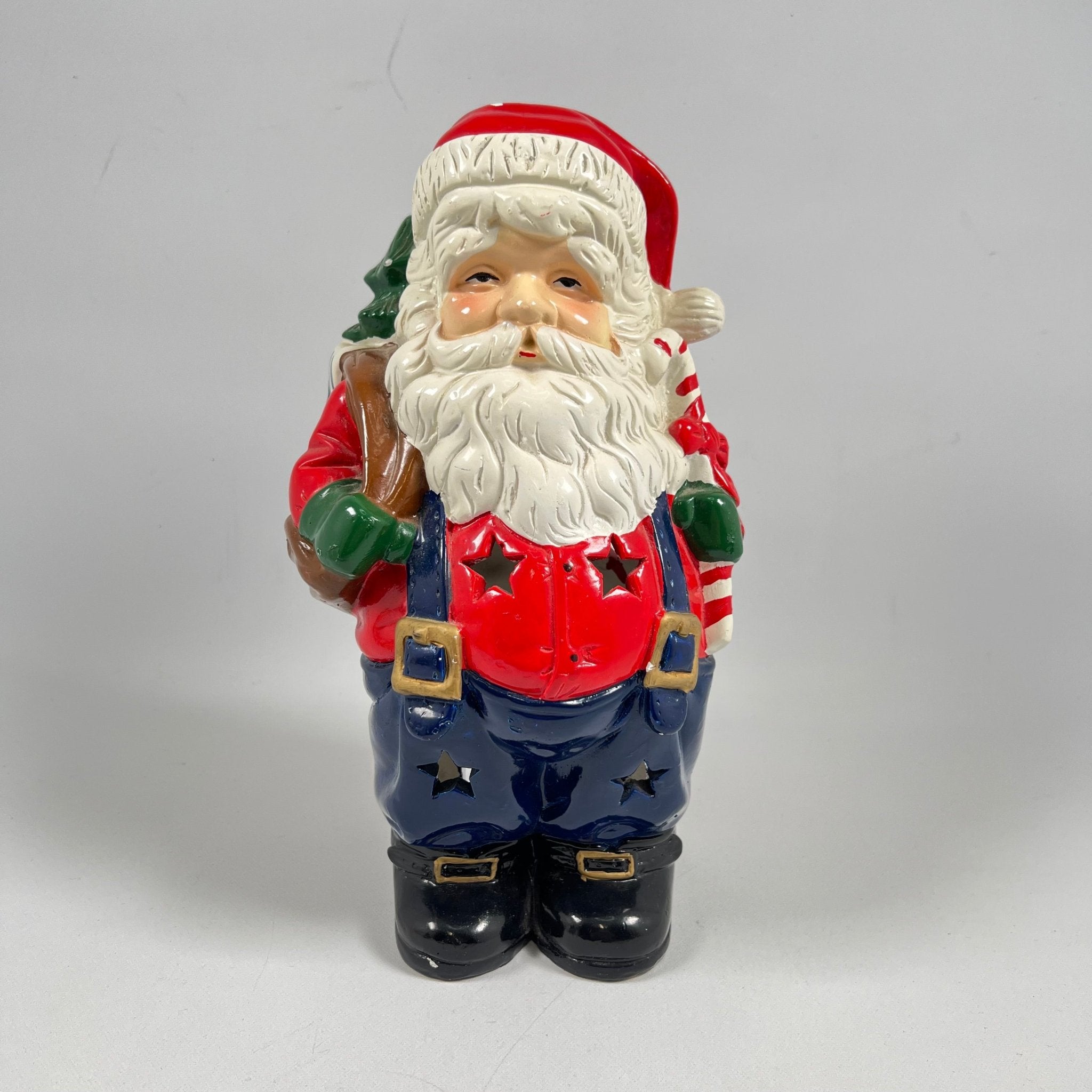Färgstark Jul-Tomtefigur med Julgran
