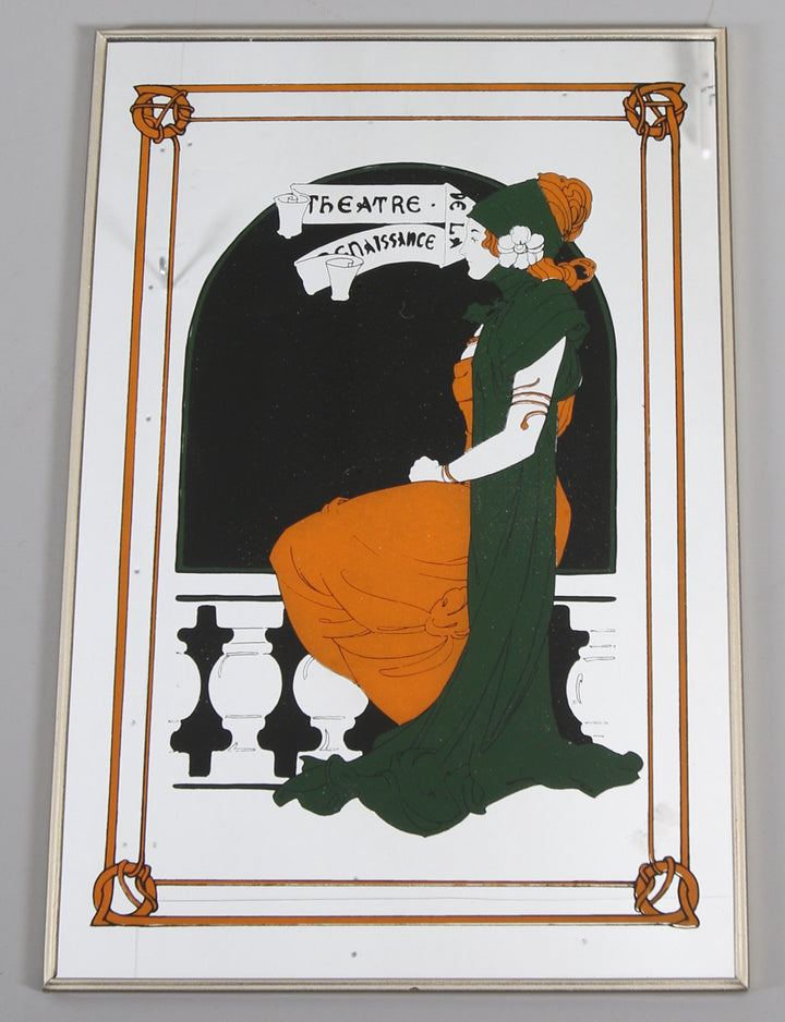 Retro art nouveau väggtavla Theatre Renaissance