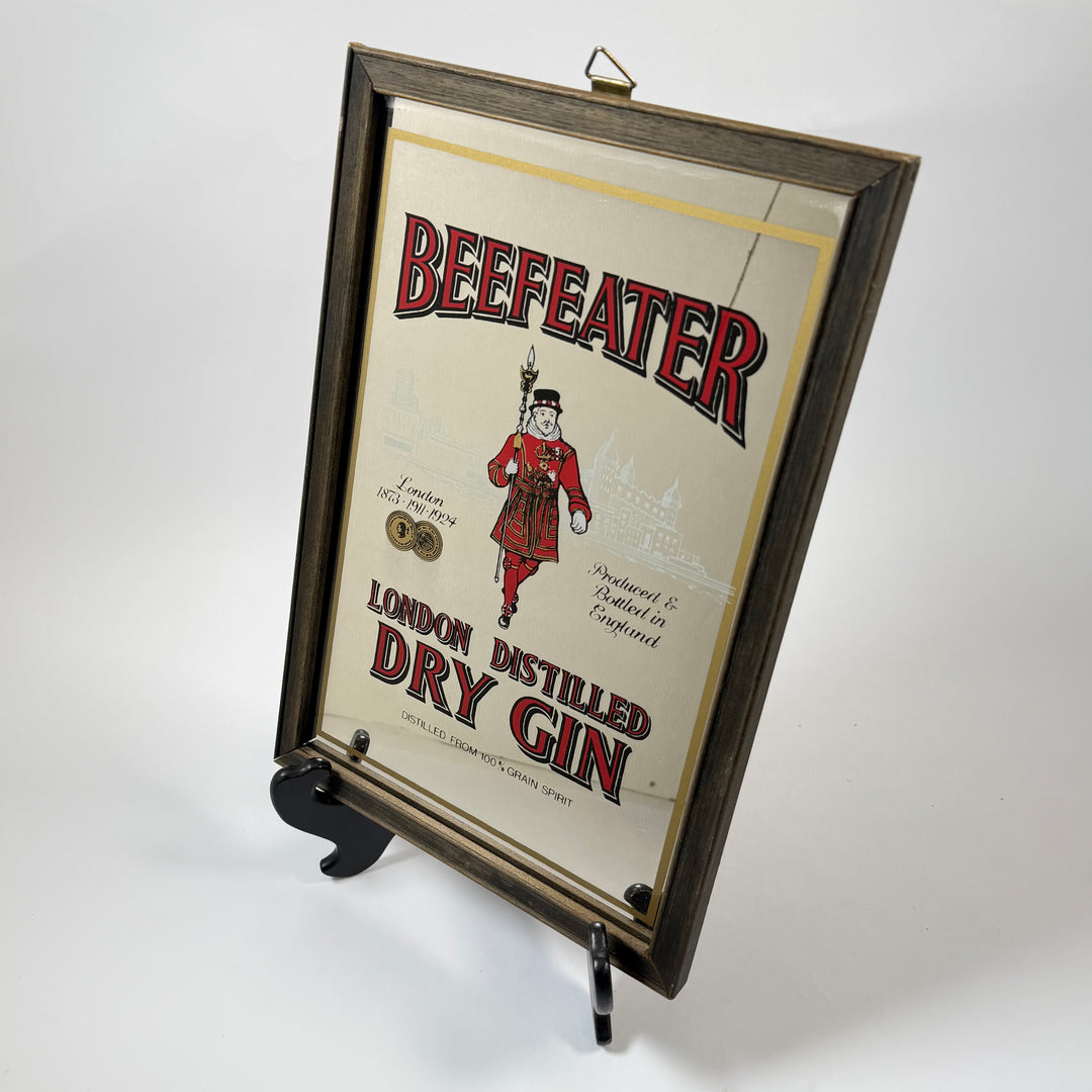 Retro Beefeater London Dry Gin spegel i träram