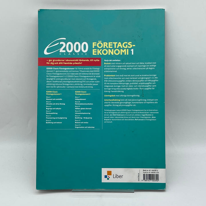 E2000 Classic Företagsekonomi 1 Lösningsbok Liber