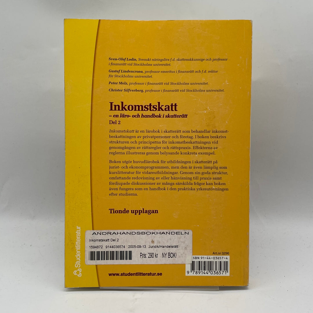 Inkomstskatt Handbok i Skatterätt Tionde Upplagan