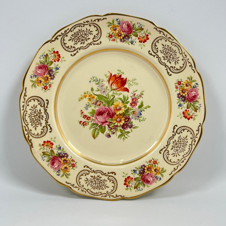 Elegant Blomdekorerad Vintage Tallrik - Homy Secondhand Online