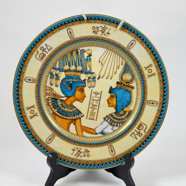 Retro väggtallrik porslin egyptiskt motiv FM