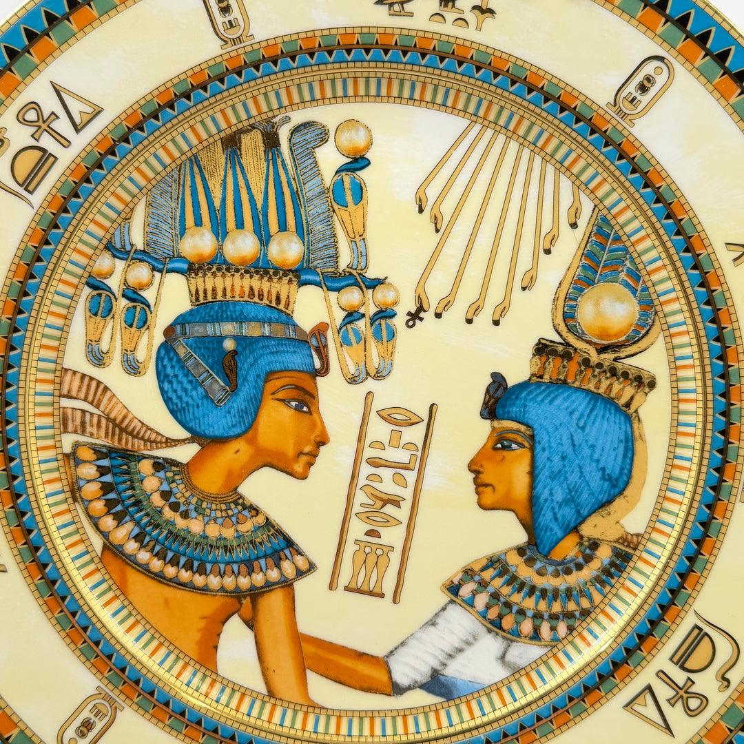 Retro väggtallrik porslin egyptiskt motiv FM