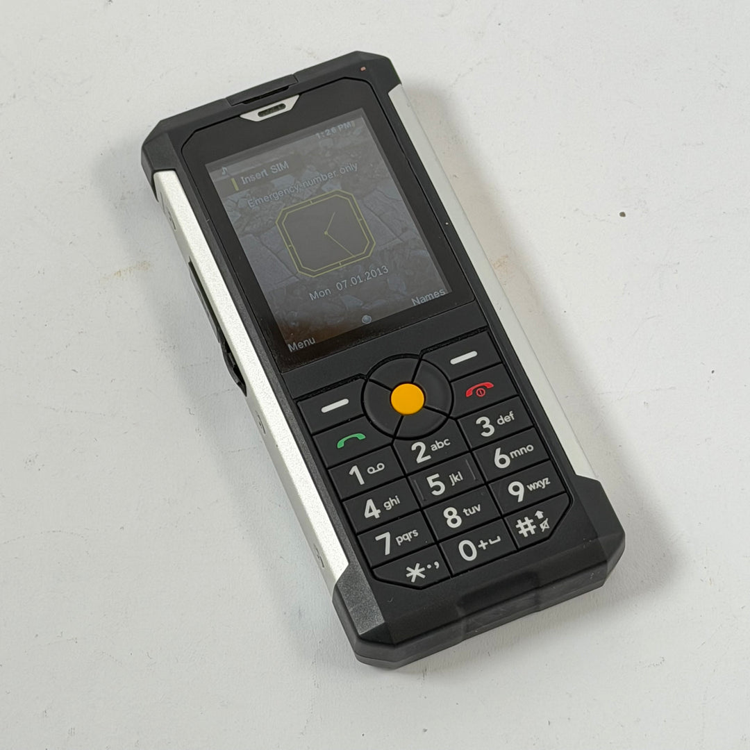Robust CAT knapptelefon begagnad hållbar modell