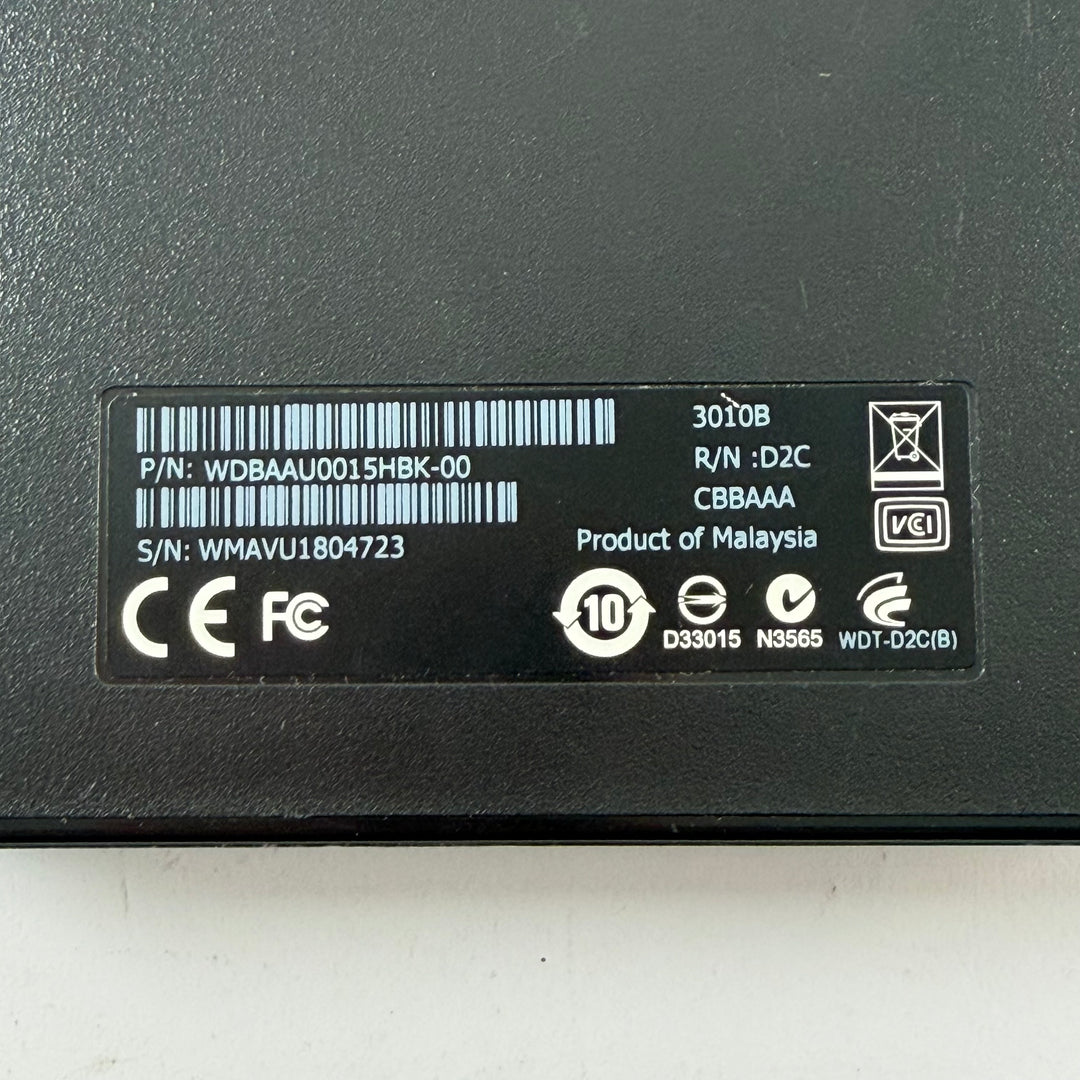 Western Digital extern hårddisk svart begagnad 1.5 TB