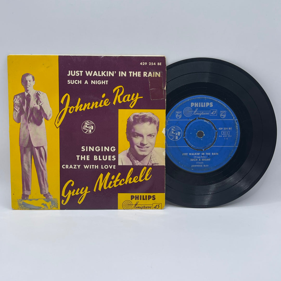 Retro Vinylsingel Johnnie Ray och Guy Mitchell