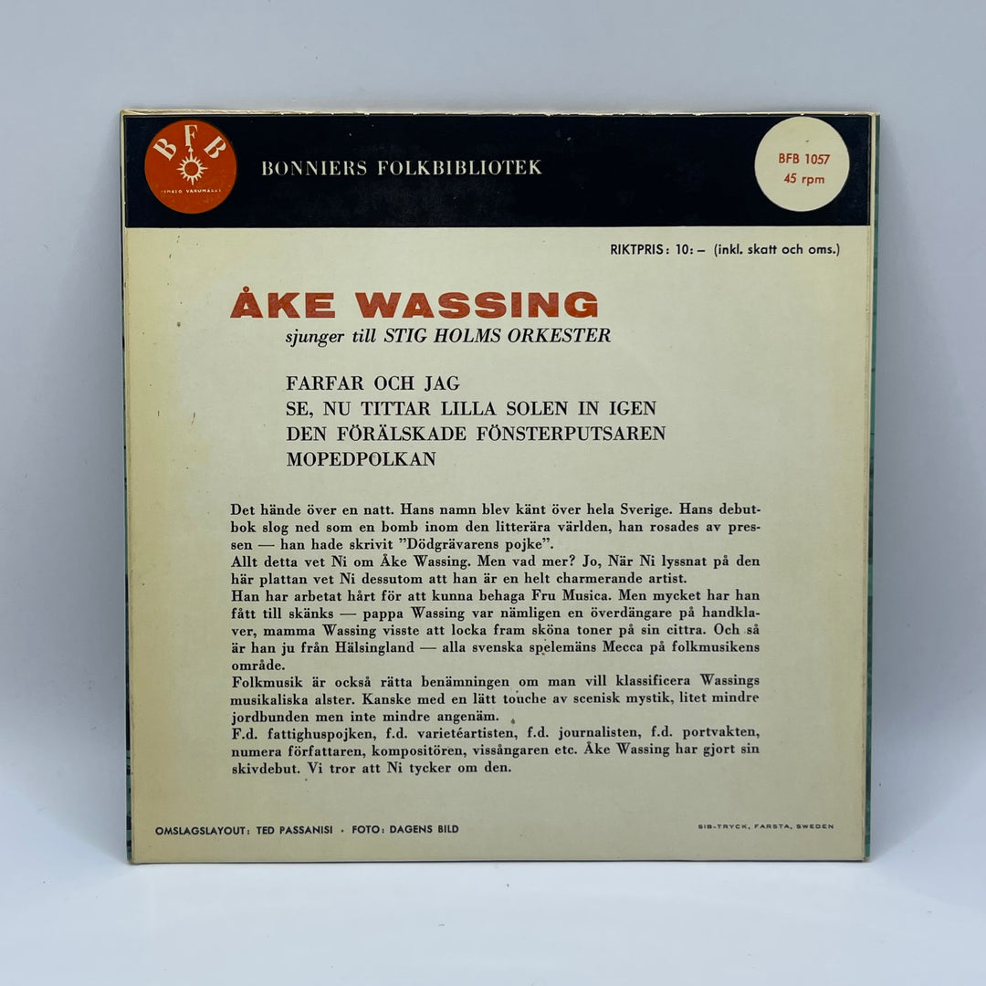 Retro vinylskiva Åke Wassing egna melodier