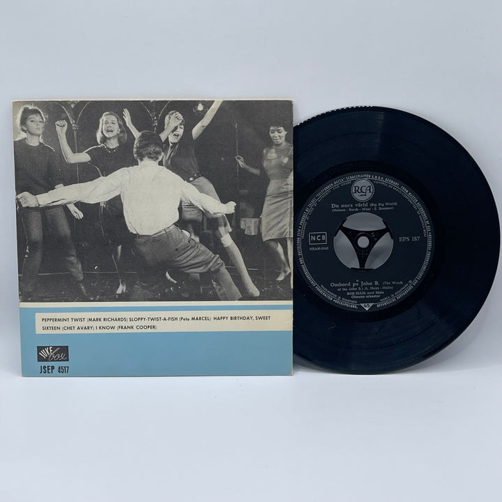 Retro vinylsinglar 1950-60-tal samlarskivor