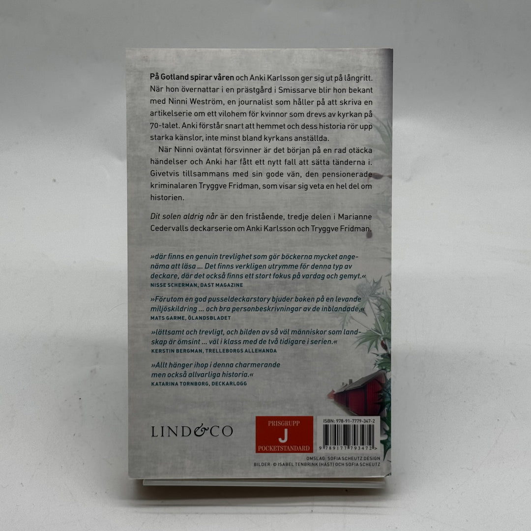 Spännande deckare "Dit solen aldrig når" pocketbok