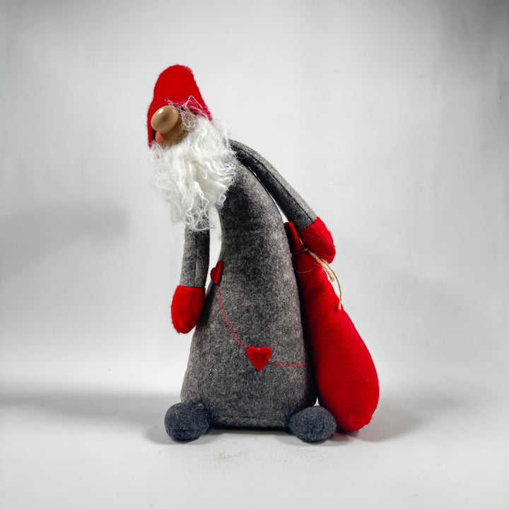 Retro juldekoration leksakstomte i filt och ull