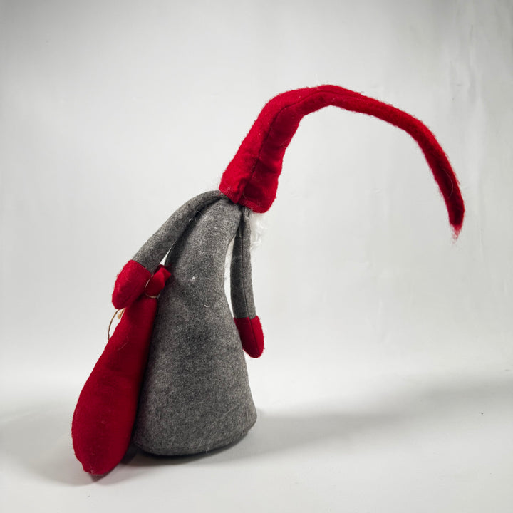 Retro juldekoration leksakstomte i filt och ull