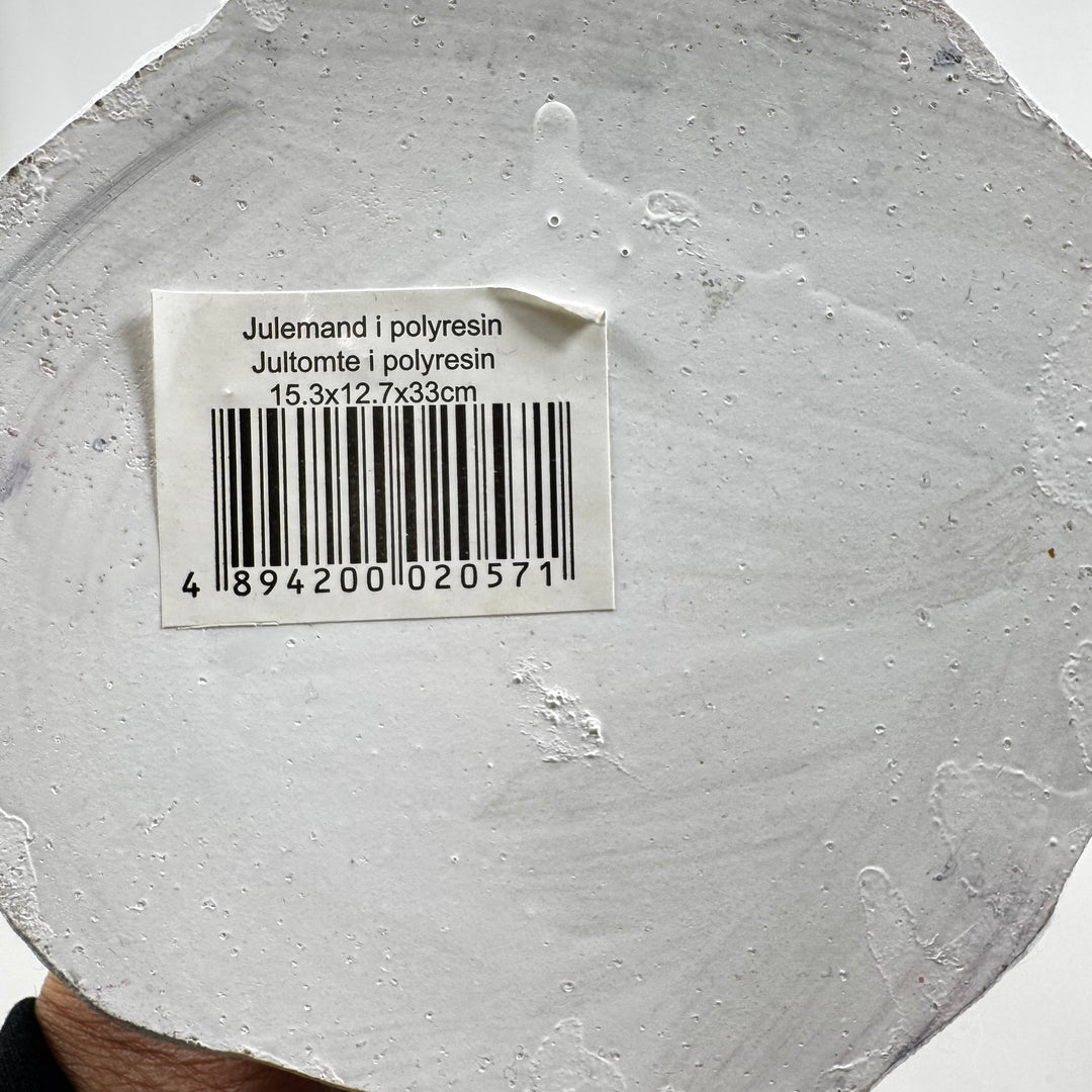 Charmig polystone jultomte med ugglevän