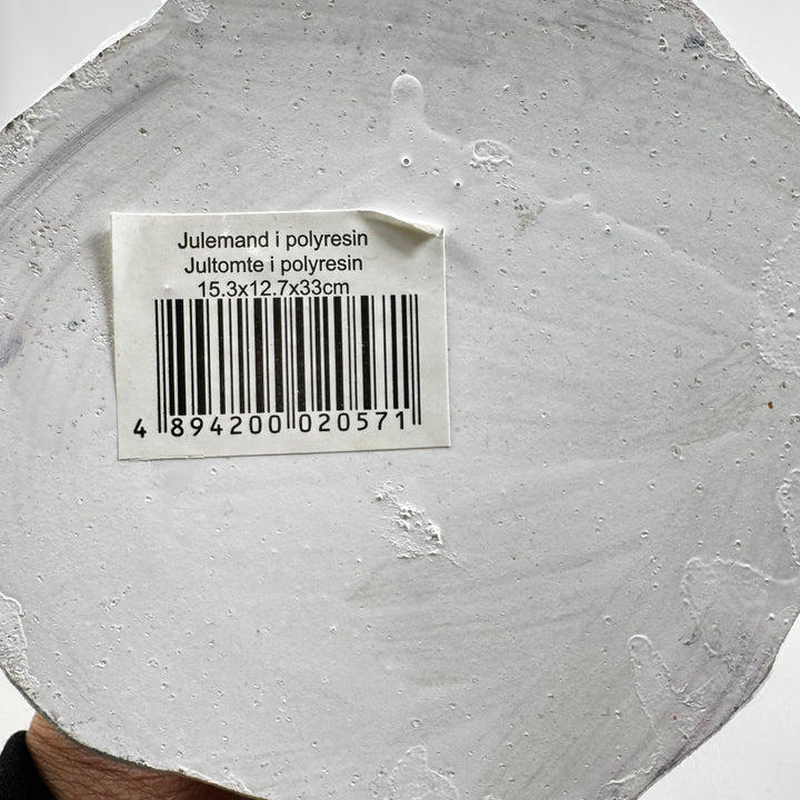 Charmig polystone jultomte med ugglevän