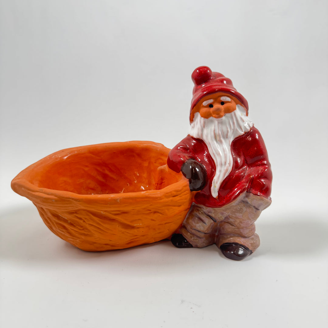 Gabriel Keramik tomtefigur med skål retro