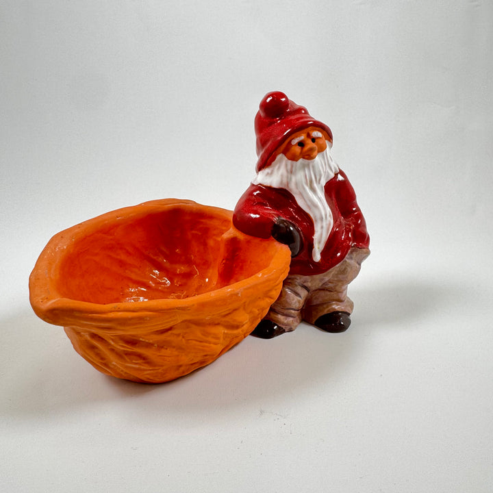 Gabriel Keramik tomtefigur med skål retro