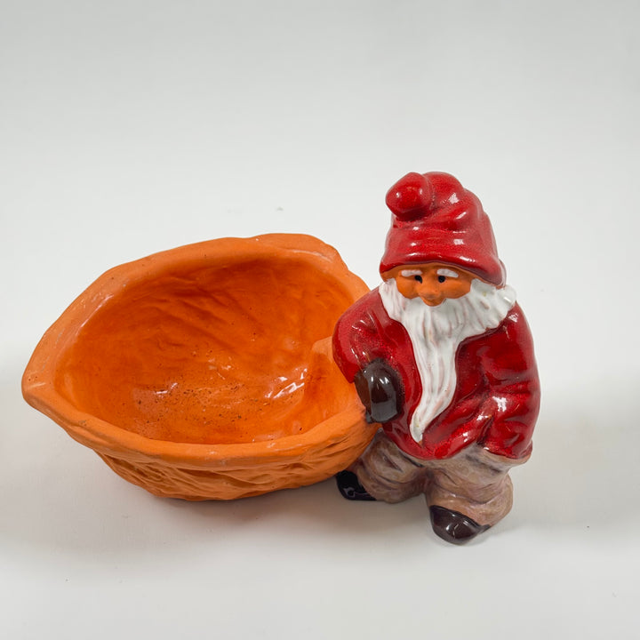 Gabriel Keramik tomtefigur med skål retro