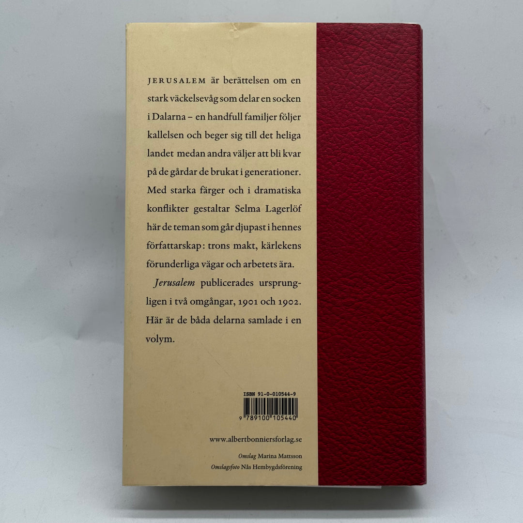 Selma Lagerlöfs Jerusalem Retro Röd Konstläderbok