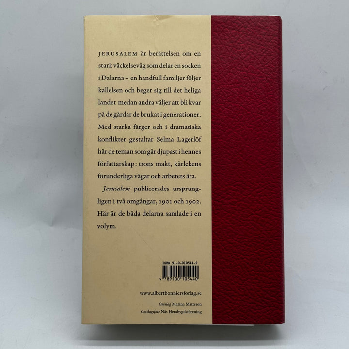 Selma Lagerlöfs Jerusalem Retro Röd Konstläderbok