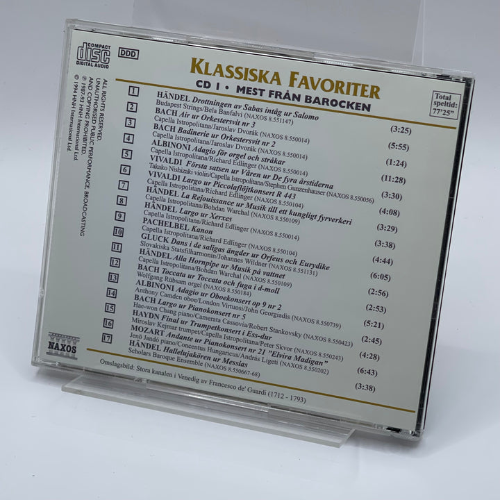 Klassiska Barock-CD med Händel Bach Vivaldi