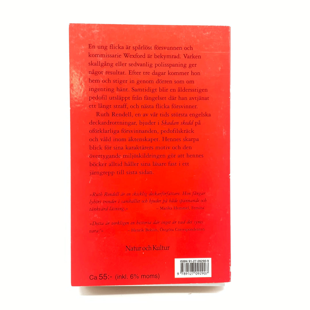Ruth Rendell Bok Skadan Skedd Begagnad