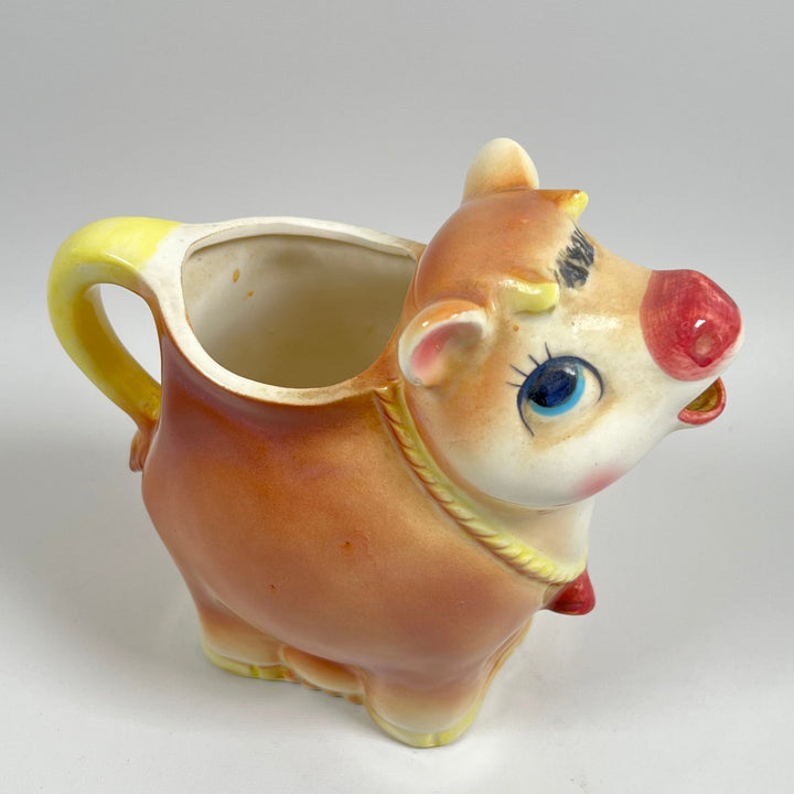Charmig Vintage Keramisk Griskanna i Pastellfärger - Homy Secondhand Online