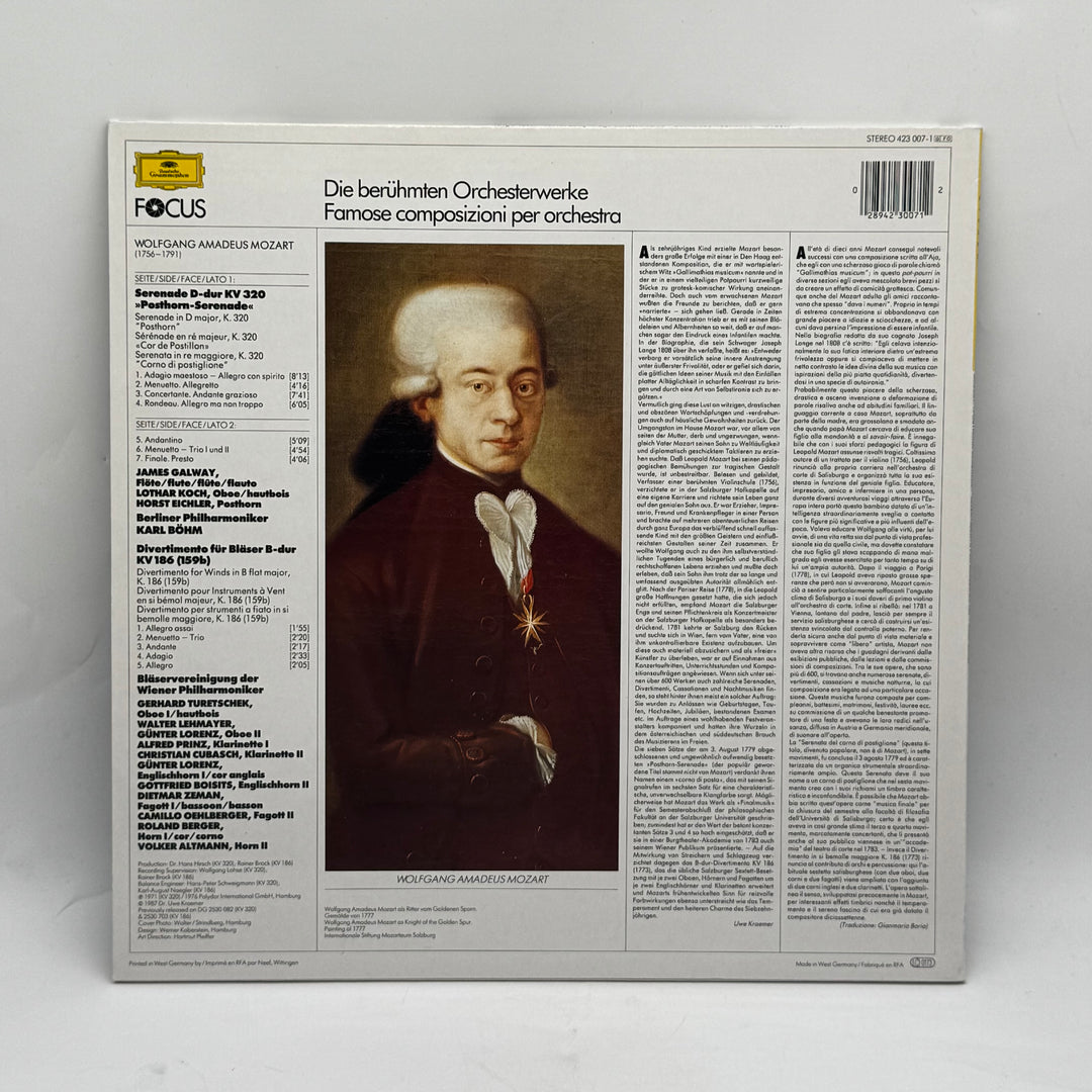 Mozart Vinyl LP Retro Utmärkt Skick