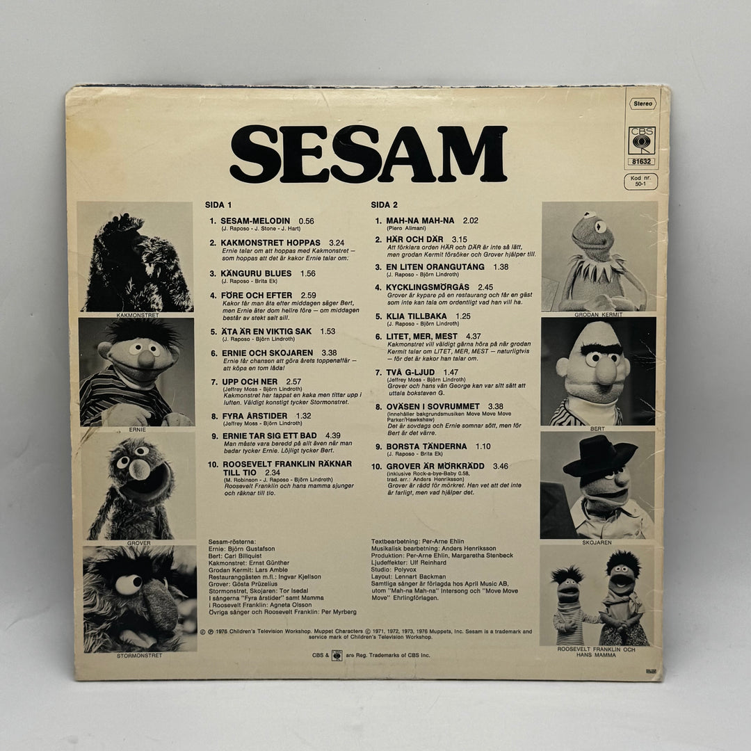 Sesam Retro Vinylskiva med Barnlåtar 1980-talet
