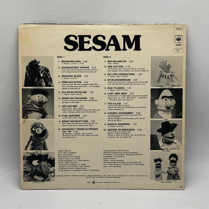 Sesam Retro Vinylskiva med Barnlåtar 1980-talet